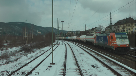 Vista dalla cabina - HUSA BR 185 (Germania)